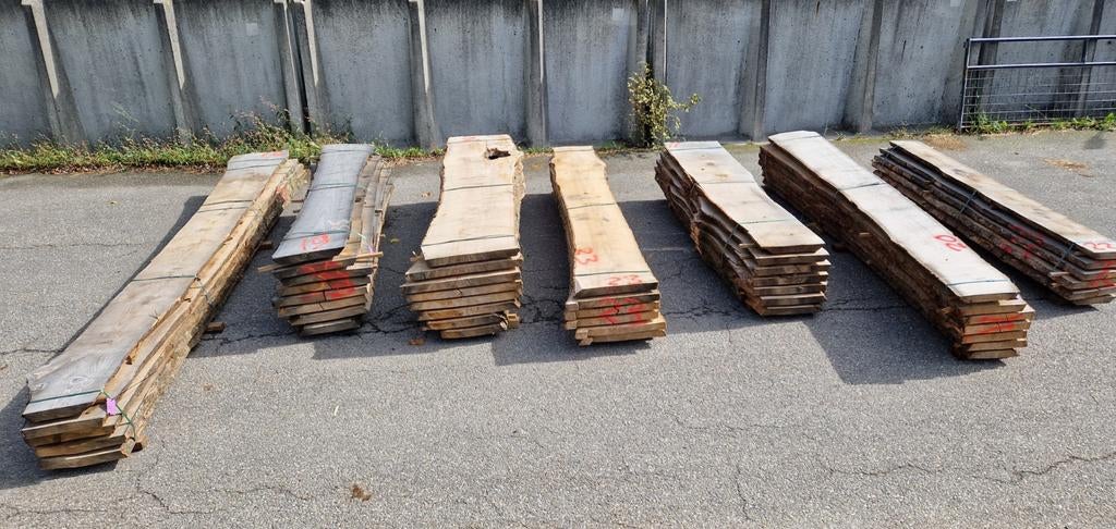 Diverse eiken en essen  stammen, Tuin en Terras, Palen, Balken en Planken, Nieuw, 250 cm of meer, Ophalen