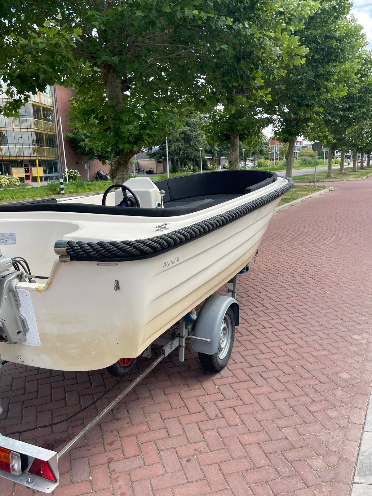 Prachtige Admiral 480XL sloep + Honda 15pk 4-takt + Trailer, Watersport en Boten, Sloepen, Ophalen, Gebruikt