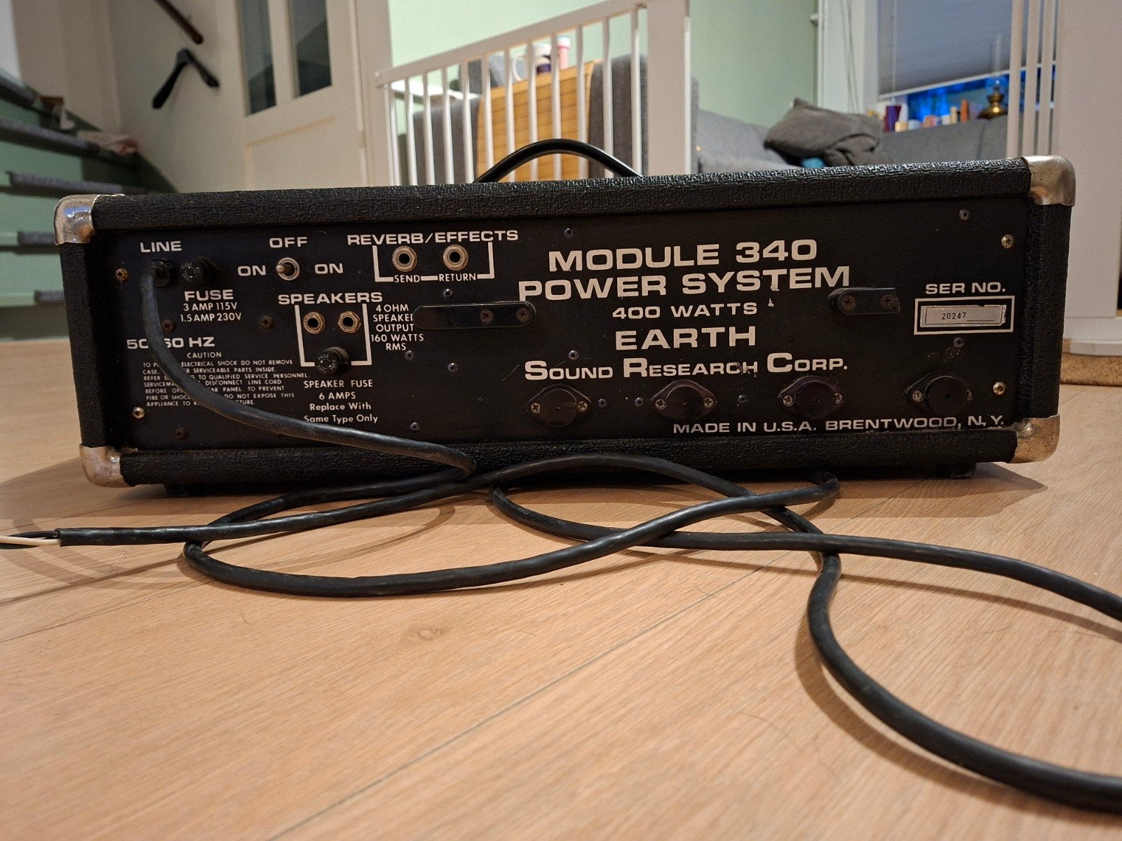 Vintage PA USA Versterker 400 watt Earth Sound Research, Muziek en Instrumenten, Ophalen, Gebruikt, Minder dan 500 watt