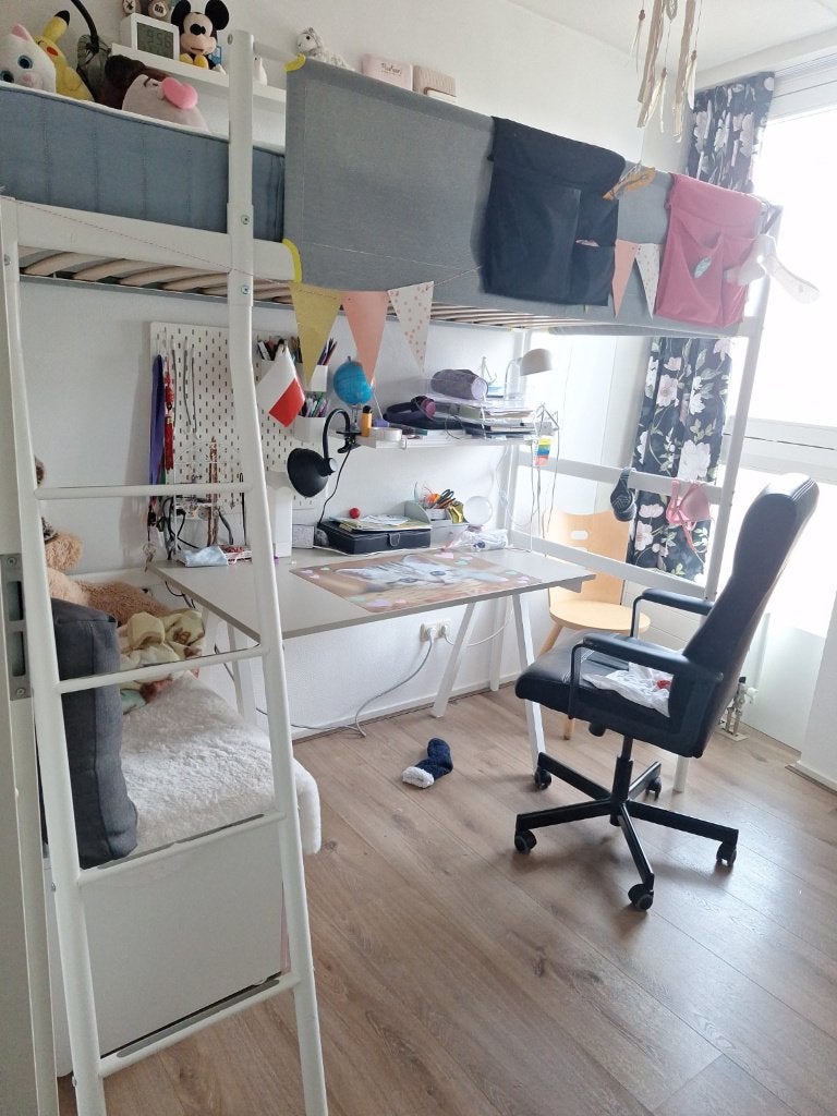 IKEA VITVAL hoogslaper 90x200 - compleet, nette staat, Ophalen, Zo goed als nieuw, Hoogslaper