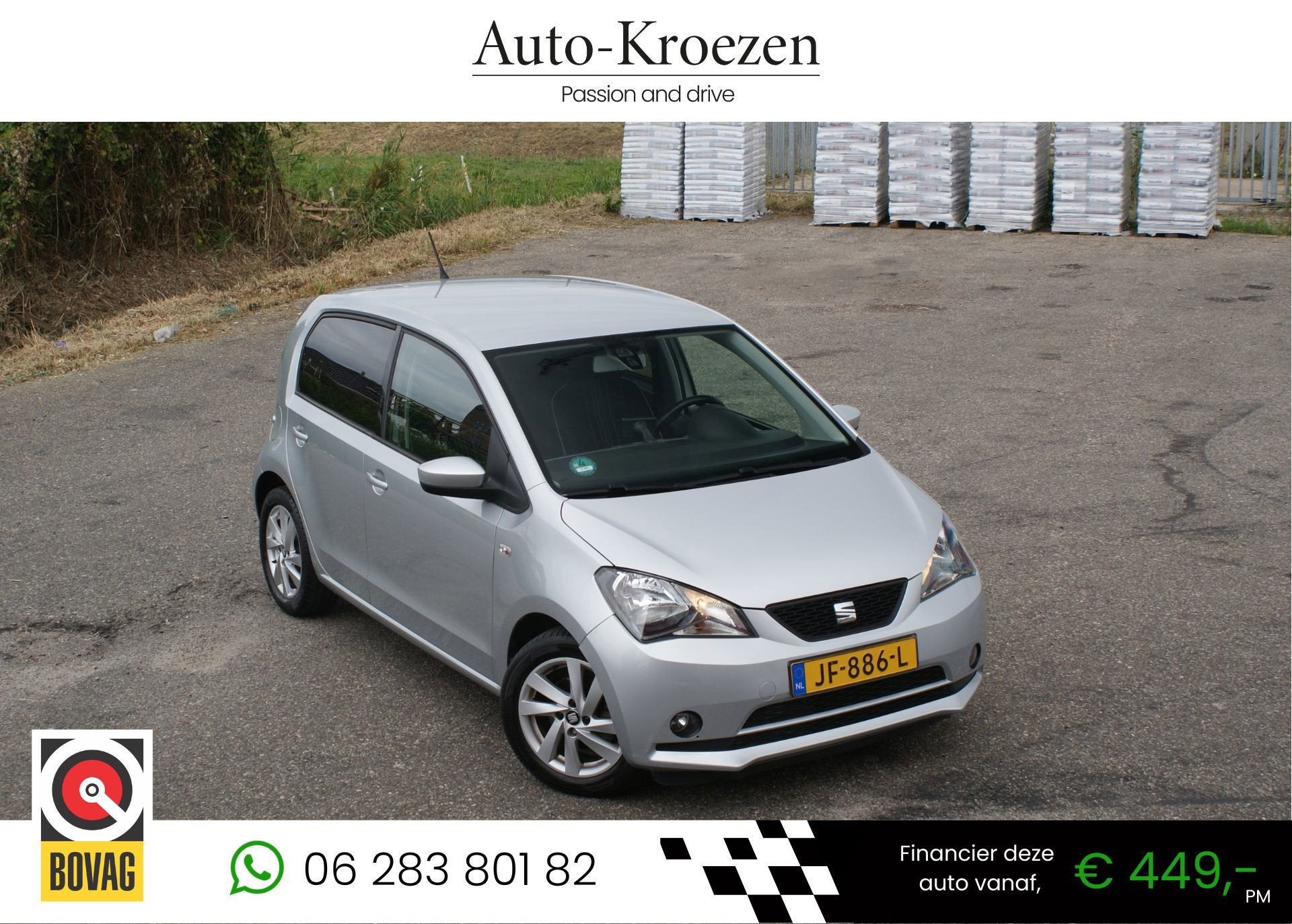 Seat Mii 1.0 Sport Connect | Airco | Cruise | Navigatie | PD, Voorwielaandrijving, Stof, Gebruikt, 840 kg