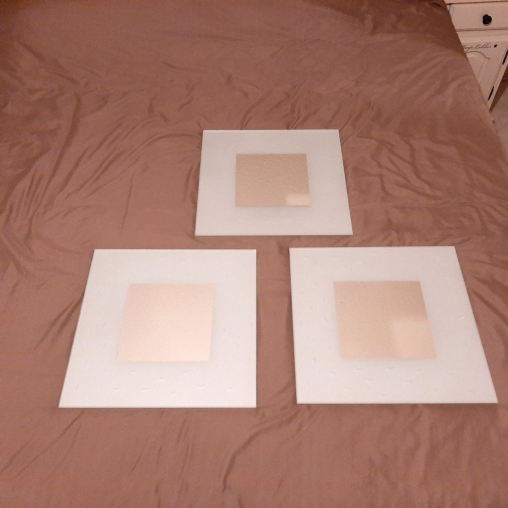 Spiegel set van 3. Maat 40x40 cm., Ophalen, Minder dan 50 cm, Vierkant, Zo goed als nieuw