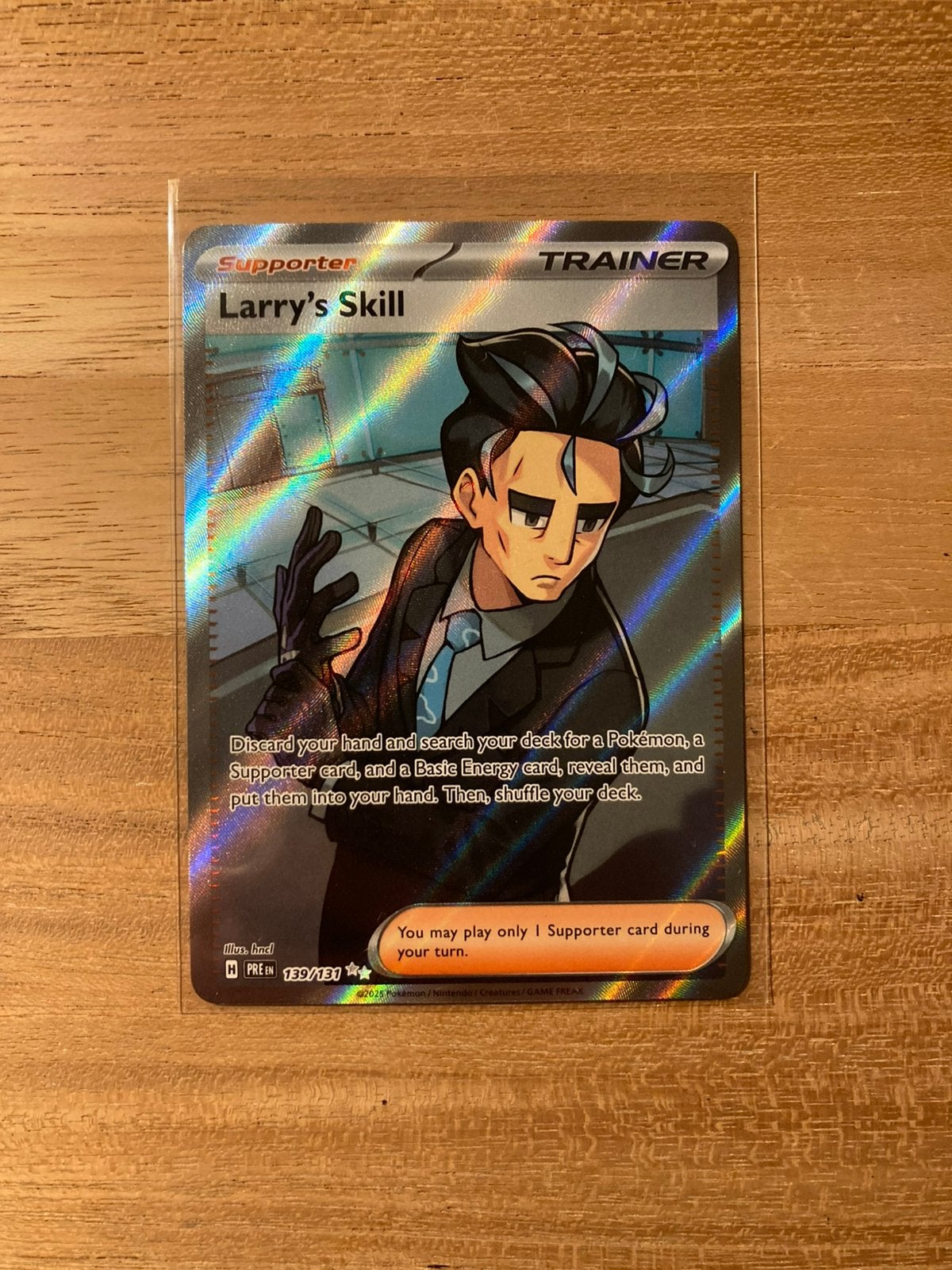 Pokemon Kaart Larry’s Skill 139/131 - Prismatic Evolutions, Ophalen of Verzenden, Zo goed als nieuw, Losse kaart