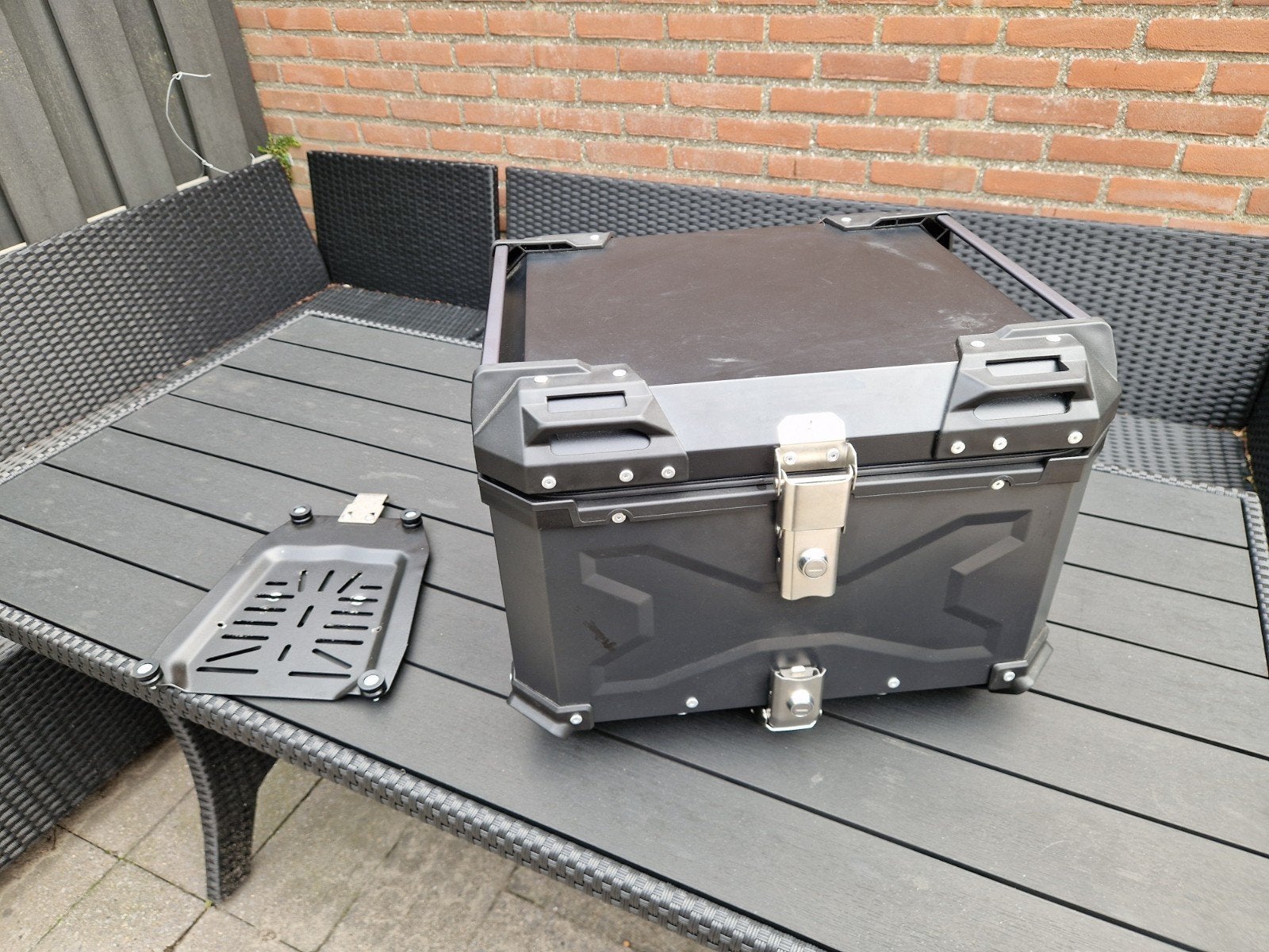 Motorfiets Topkoffer / Topcase met montageplaat, Motoren, Ophalen, Gebruikt