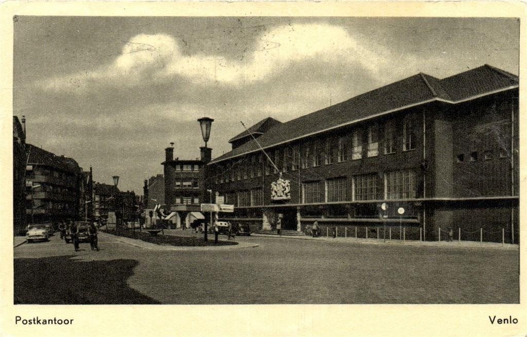Postkantoor - Venlo - 1957 gelopen, Ophalen of Verzenden, 1940 tot 1960, Gelopen, Limburg