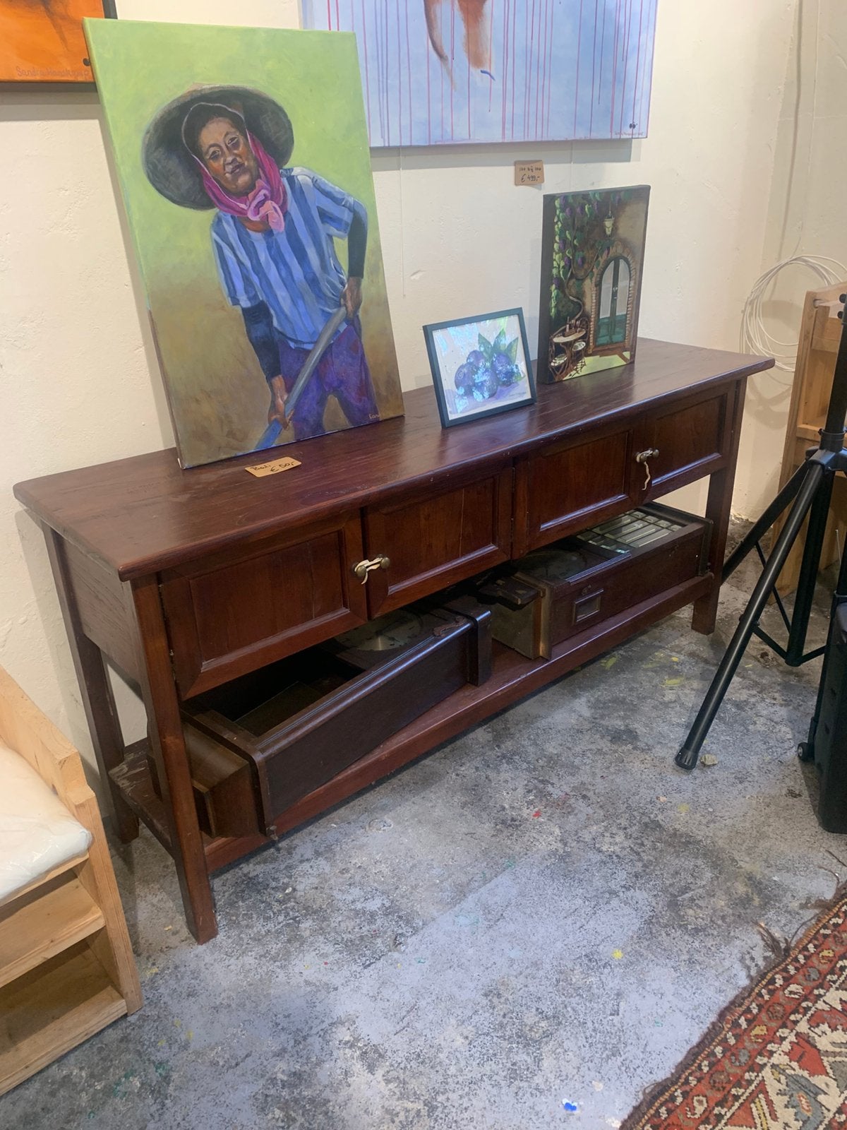 Teak sedi tafel, Huis en Inrichting, Kasten | Dressoirs, Ophalen of Verzenden, Zo goed als nieuw, 25 tot 50 cm, 50 tot 100 cm