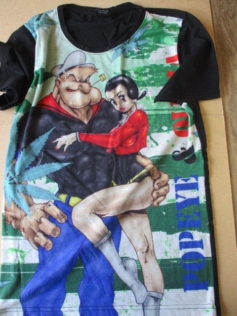 adv11008 popeye shirt 4, Ophalen, Overige figuren, Gebruikt, Kleding
