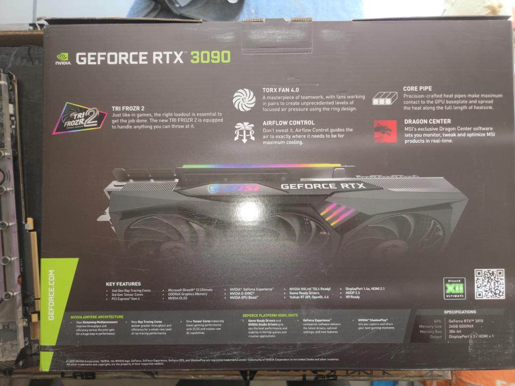 Nvidia RTX 3090, Computers en Software, Videokaarten, Gebruikt, GDDR6, PCI-Express 4, Ophalen of Verzenden