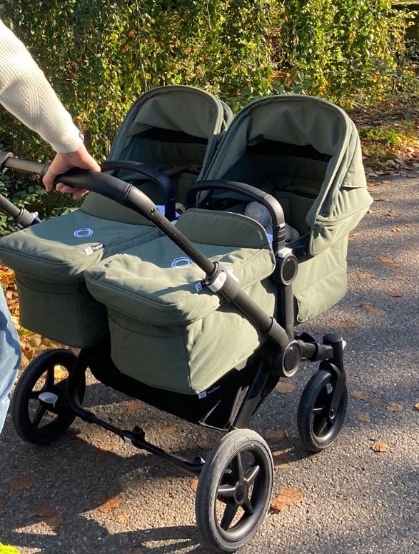 Bugaboo Donkey Duo 5 Forest Green incl autostoelen, Ophalen, Zo goed als nieuw, Bugaboo