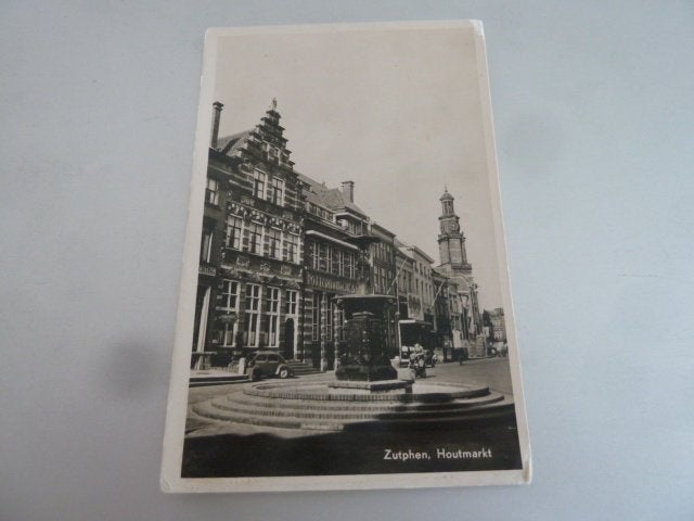 Zutphen circa 1955 Houtmarkt, Ophalen of Verzenden, 1940 tot 1960, Ongelopen, Gelderland