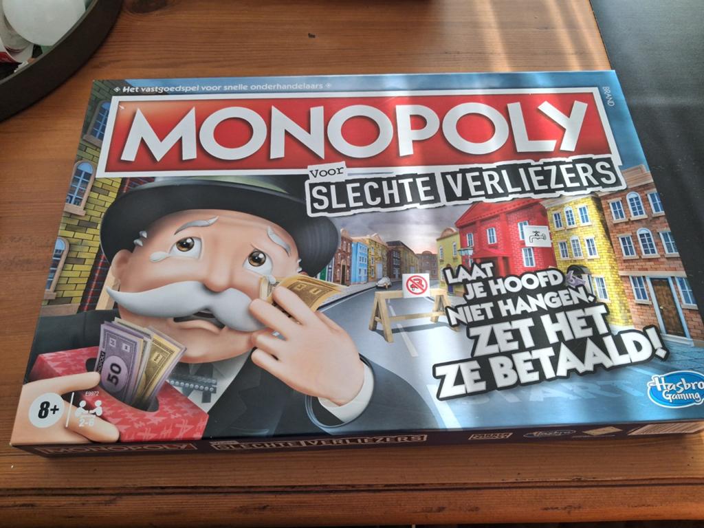 Monopoly Slechte Verliezers - Zo goed als nieuw, Drie of vier spelers, Ophalen of Verzenden, Zo goed als nieuw, Hasbro Gaming