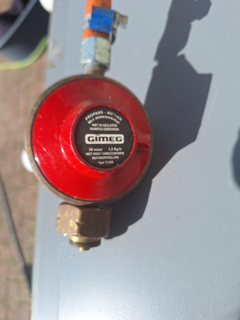 Gimeg gasfornuis met 3 pitten en drukregelaar, Ophalen of Verzenden, Gebruikt, Gimeg