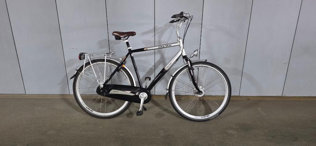 City Star herenfiets met 8 versnellingen en rollerbrake-rem., Fietsen en Brommers, Gebruikt, Versnellingen, 61 tot 65 cm, Ophalen