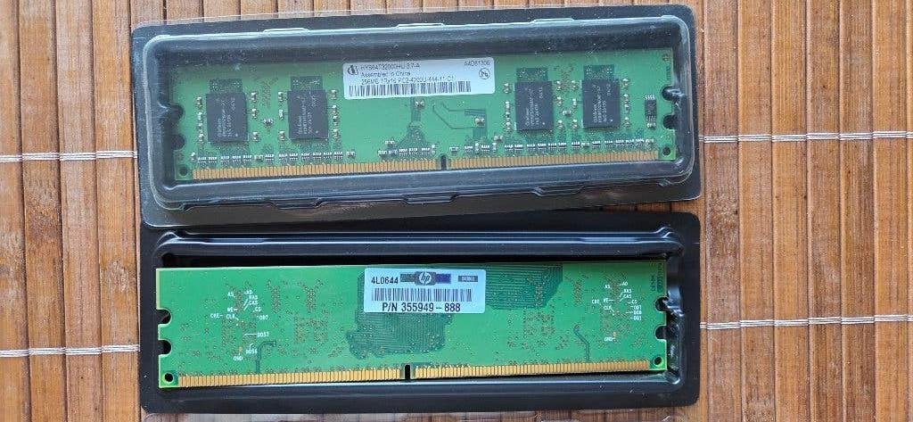 Infineon / HP DDR2 Desktop RAM PC2-4200U 2x 256MB, Computers en Software, RAM geheugen, Server, Ophalen of Verzenden, DDR2, Gebruikt