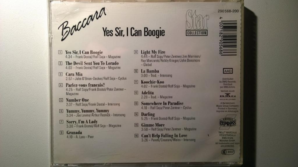 Baccara - Star Collection Yes Sir, I Can Boogie, Cd's en Dvd's, Ophalen of Verzenden, 1980 - 1989, Zo goed als nieuw