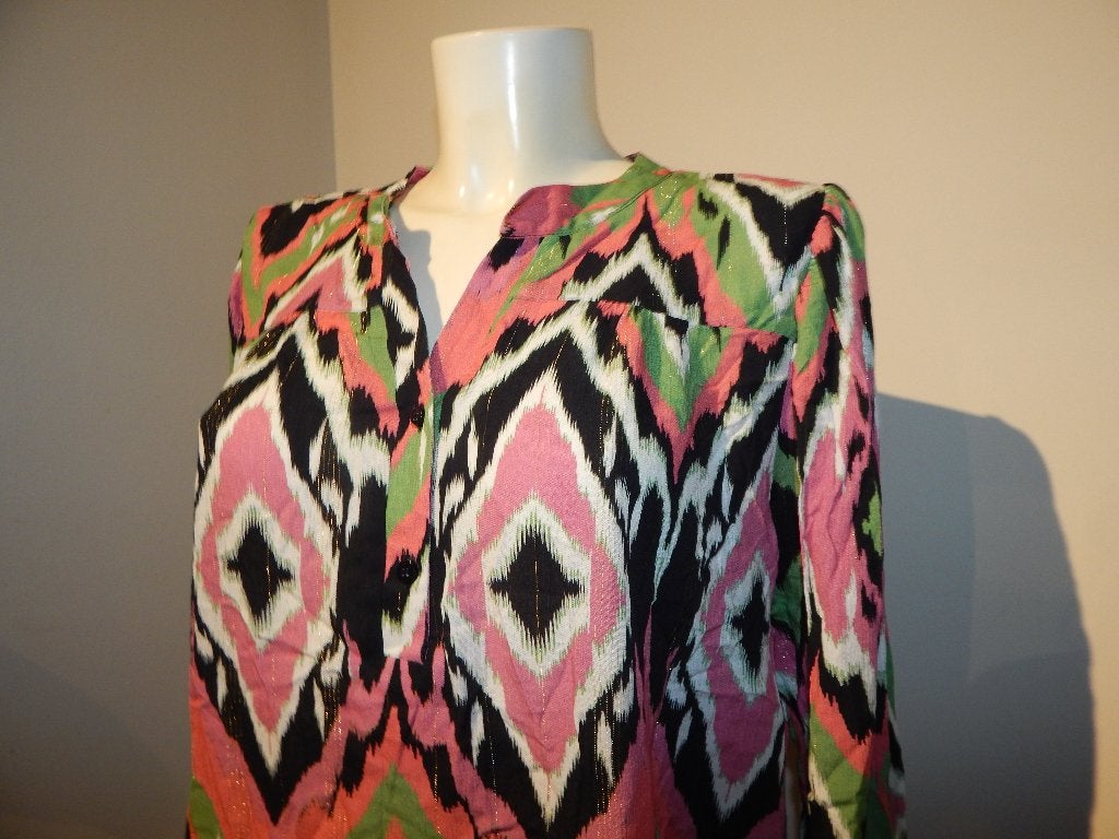 Studio Anneloes mooie blouse top print kleur goud streepje M, Maat 38/40 (M), Verzenden, Gedragen, Overige kleuren