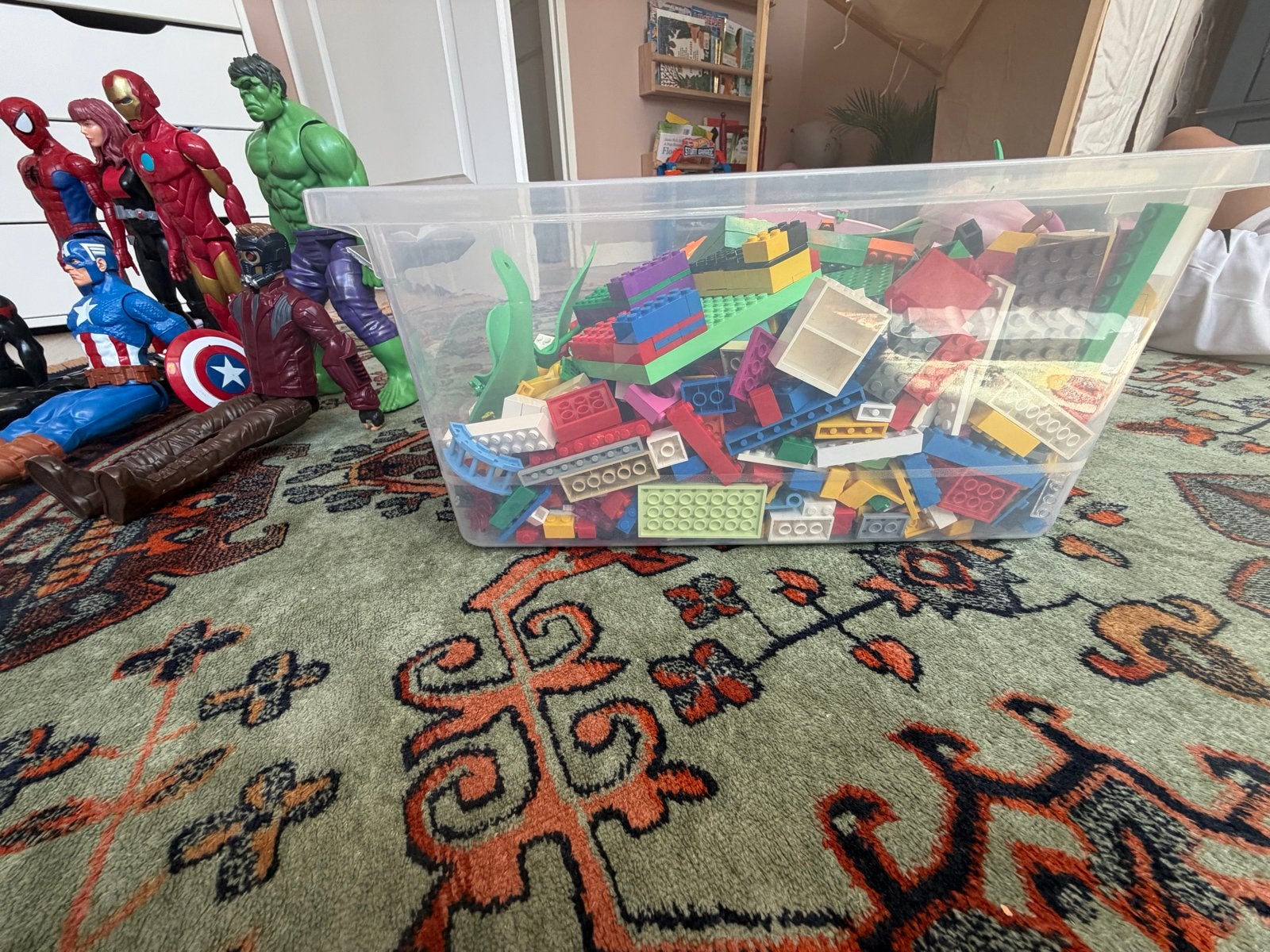 Grote doos met diverse Lego bouwstenen, Ophalen of Verzenden, Gebruikt, Losse stenen, Lego