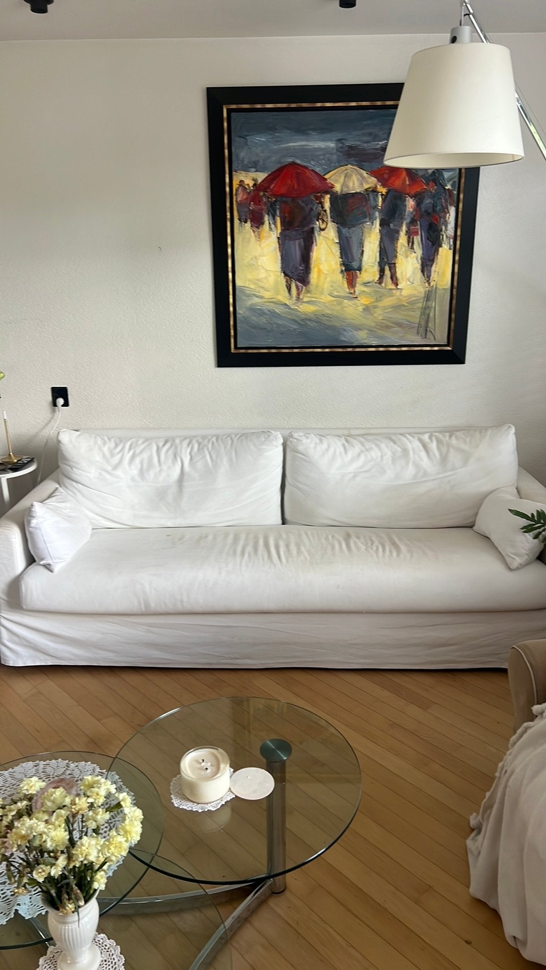 Witte ikea bank, Ophalen, Zo goed als nieuw, 75 tot 100 cm, Tweepersoons