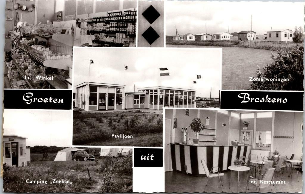 Groeten uit Breskens - 2 ansichtkaarten, Verzamelen, Ansichtkaarten | Nederland, Verzenden, 1960 tot 1980, Gelopen, Zeeland