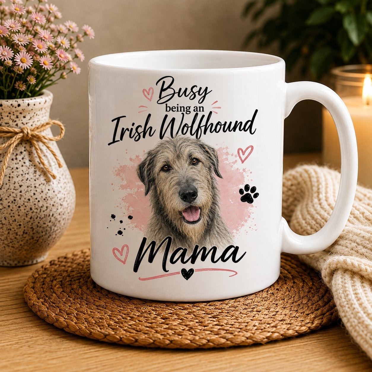 Busy being an Irish Wolfhound Mama - Ierse Wolfshond Mok, Verzenden, Nieuw