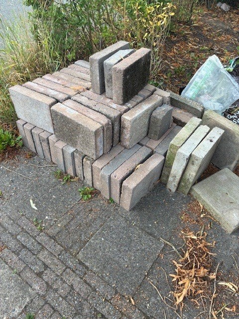 straattegels, Ophalen, Gebruikt, Minder dan 5 m², Beton