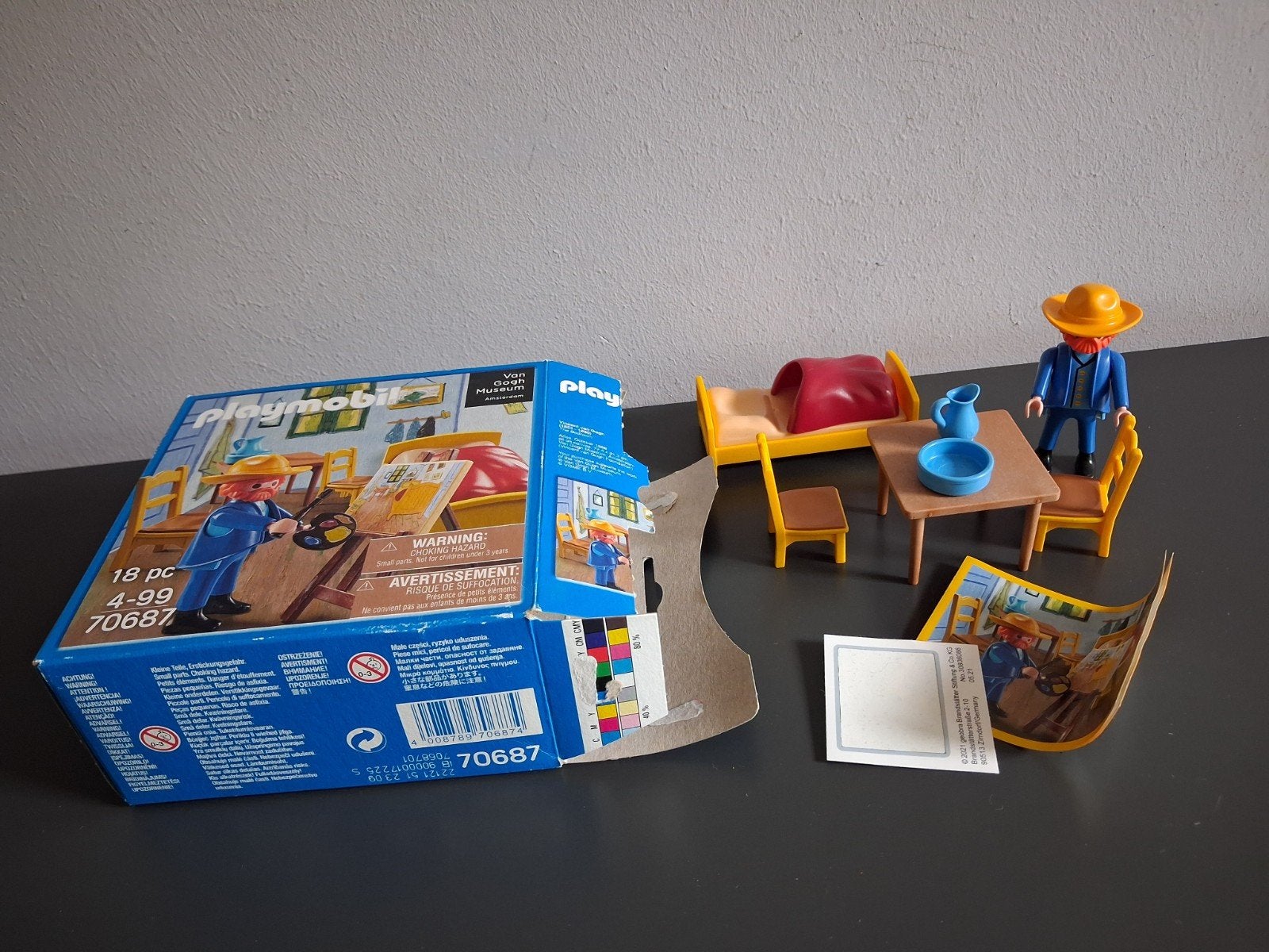Playmobil Vincent van Gogh Slaapkamer 70687, Complete set, Overige typen, Ophalen of Verzenden, Zo goed als nieuw