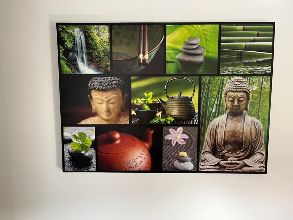 Canvas schilderij met Boeddha 140x100 cm, Ophalen