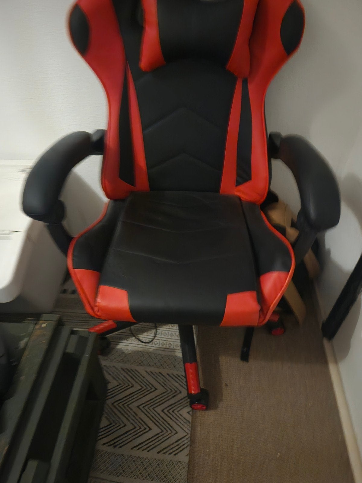 Gamingstoel Rood/Zwart - Comfortabel en Ergonomisch, Ophalen, Gebruikt, Ergonomisch, Bureaustoel