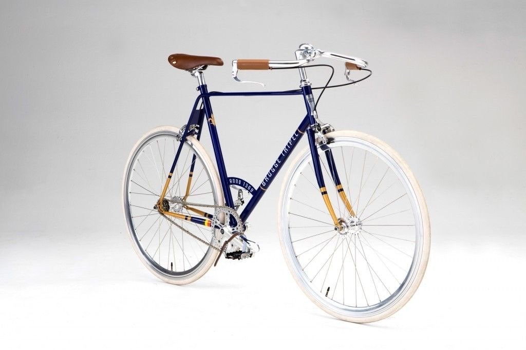 Stijlvolle Vintage Racefiets - Brugge Tripel Anno 1369, Velgrem, Versnellingen, Zo goed als nieuw, 53 tot 57 cm