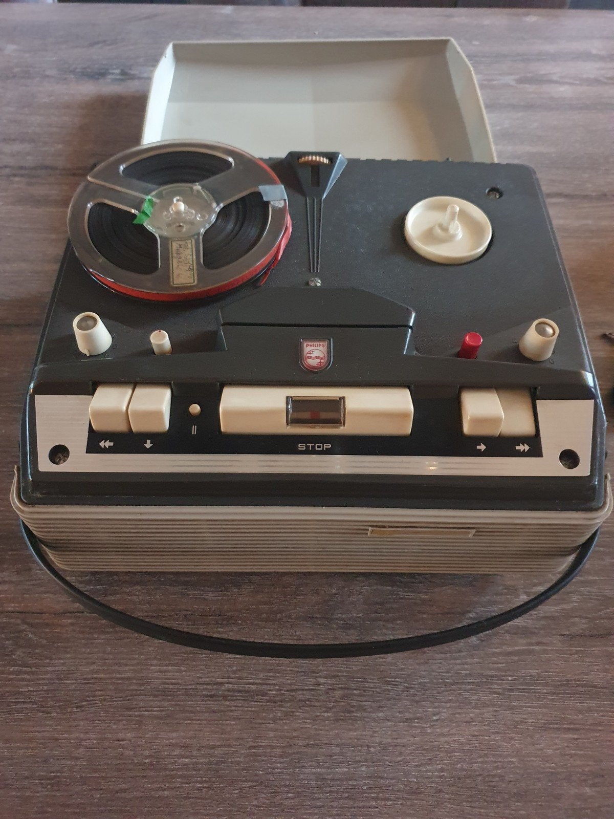 Philips RK14 Bandrecorder met handleiding en banden, Audio, Tv en Foto, Ophalen, Bandrecorder, Met stofkap