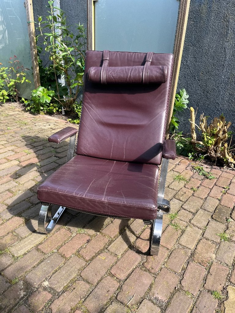 COR fauteuil jaren 70 Swing serie Adolf en Schröpfer, Ophalen, Gebruikt, Leer, 75 tot 100 cm