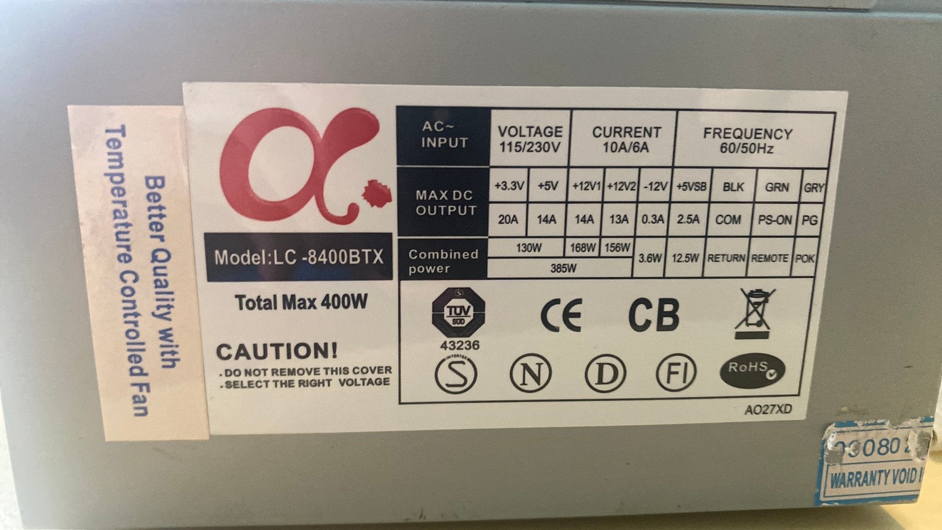 Alpha LC-8400BTX 400W, Ophalen of Verzenden, Gebruikt