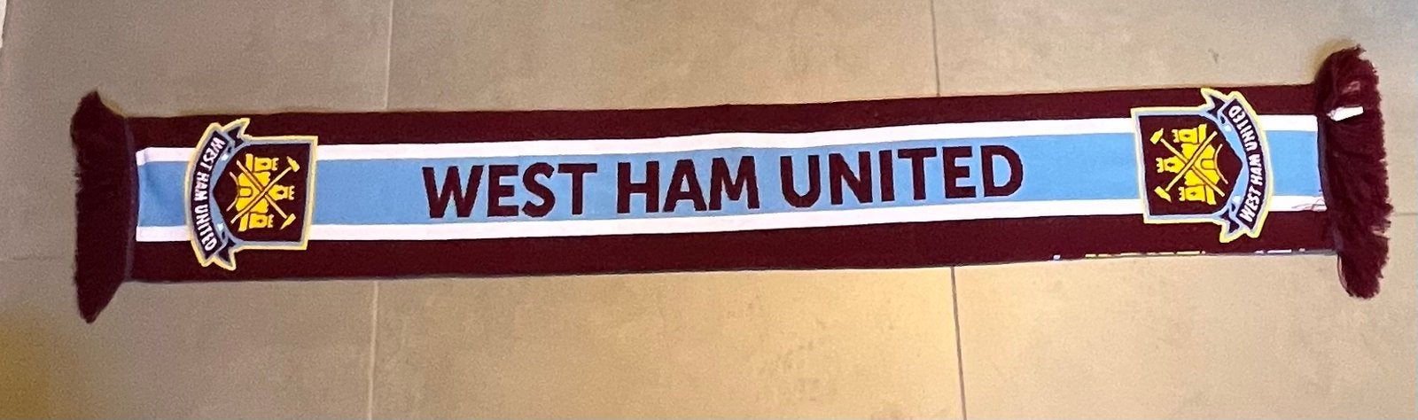 West Ham United sjaal, Sport en Fitness, Maat XL, Ophalen of Verzenden, Zo goed als nieuw, Overige typen