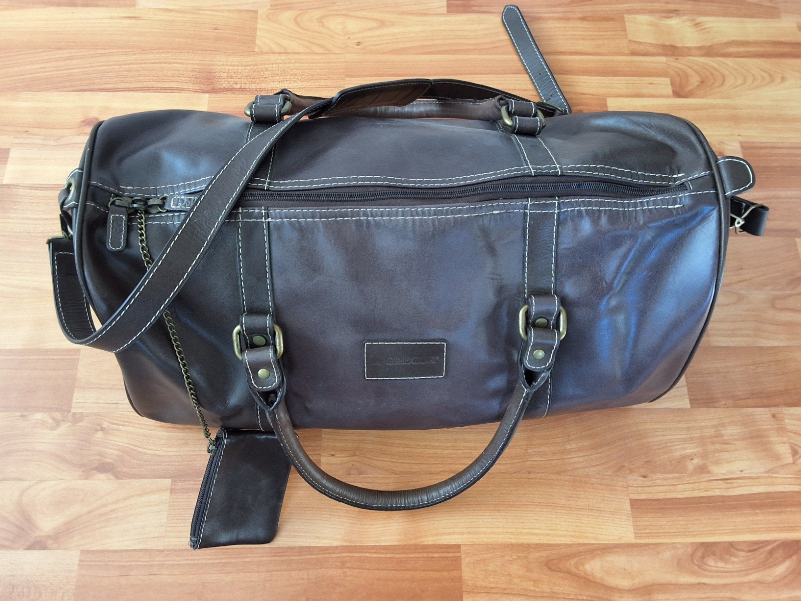 McGregor Reistas - Donkerbruin Leer, Sieraden, Tassen en Uiterlijk, Ophalen, 40 tot 60 cm, 20 tot 30 cm, Bruin
