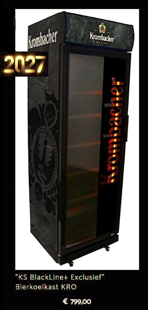 7 x Krombacher Bier koelkast ''De Kornschuur'', Zonder vriesvak, 200 liter of meer, 60 cm of meer, Nieuw