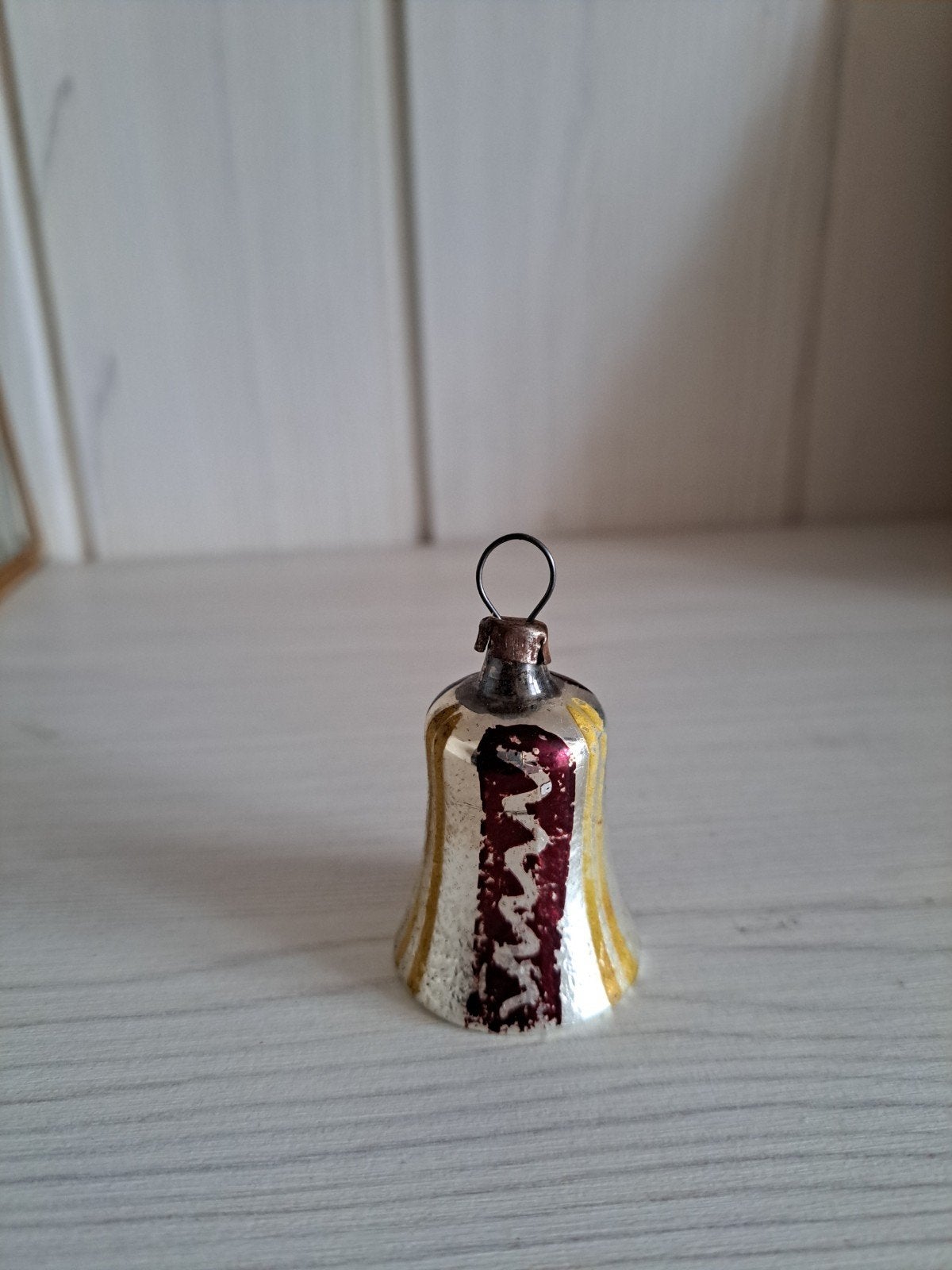 antiek kerstbelletje kerstbal 4cm, Diversen, Kerst, Ophalen of Verzenden