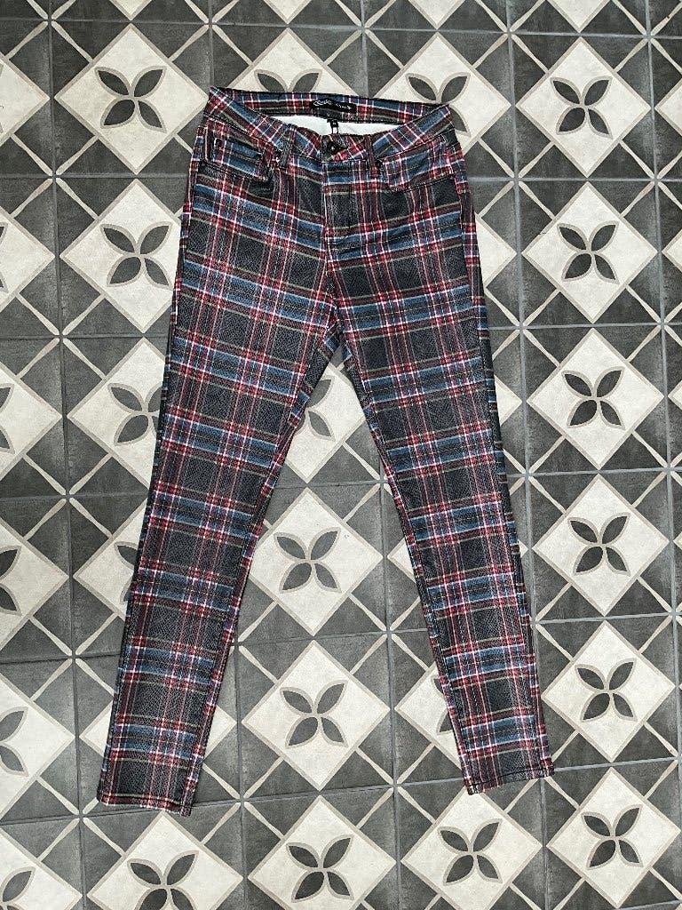 Geblokte broek met slangenmotief Maat S/36 Merk Toxik, Legging, Maat 36/38 (S), Nieuw, Ophalen of Verzenden