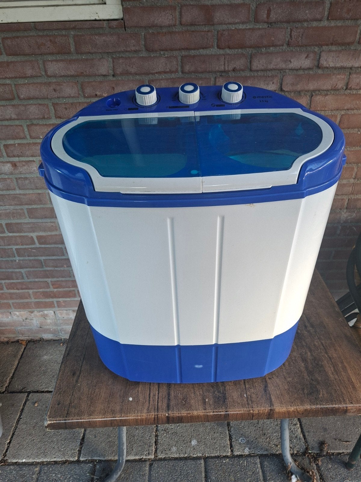 Mestic MW-120 Mini Wasmachine - Ideaal voor Camping, Witgoed en Apparatuur, Ophalen, Minder dan 1200 toeren, Minder dan 85 cm