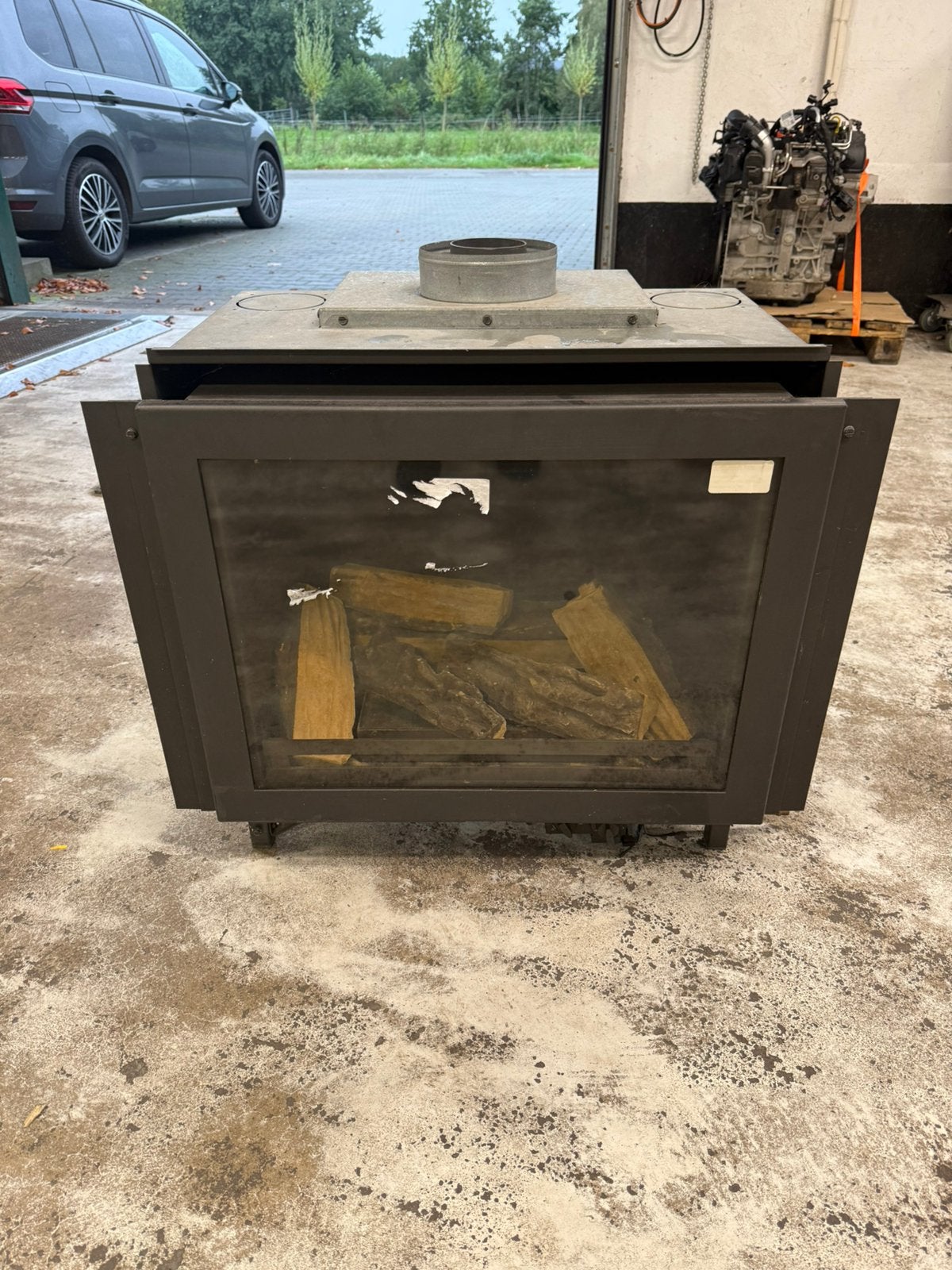DRU Estate Castello gashaard 4–6 kW – met afstandsbediening, Ophalen, Gebruikt, Inbouwhaard, Gashaard