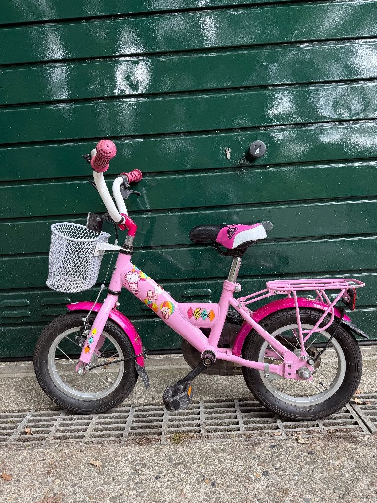 Alpina Girlpower meisjesfiets 12", Fietsen en Brommers, Fietsen | Meisjes, Ophalen, Terugtraprem, Gebruikt, Alpina Girlpower