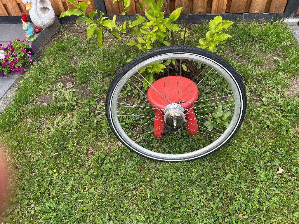 tk:Achterwiel 28 inch 7 NEXUS versnellingen rollerbrakes, Wiel, Gebruikt, Ophalen of Verzenden, Aluminium
