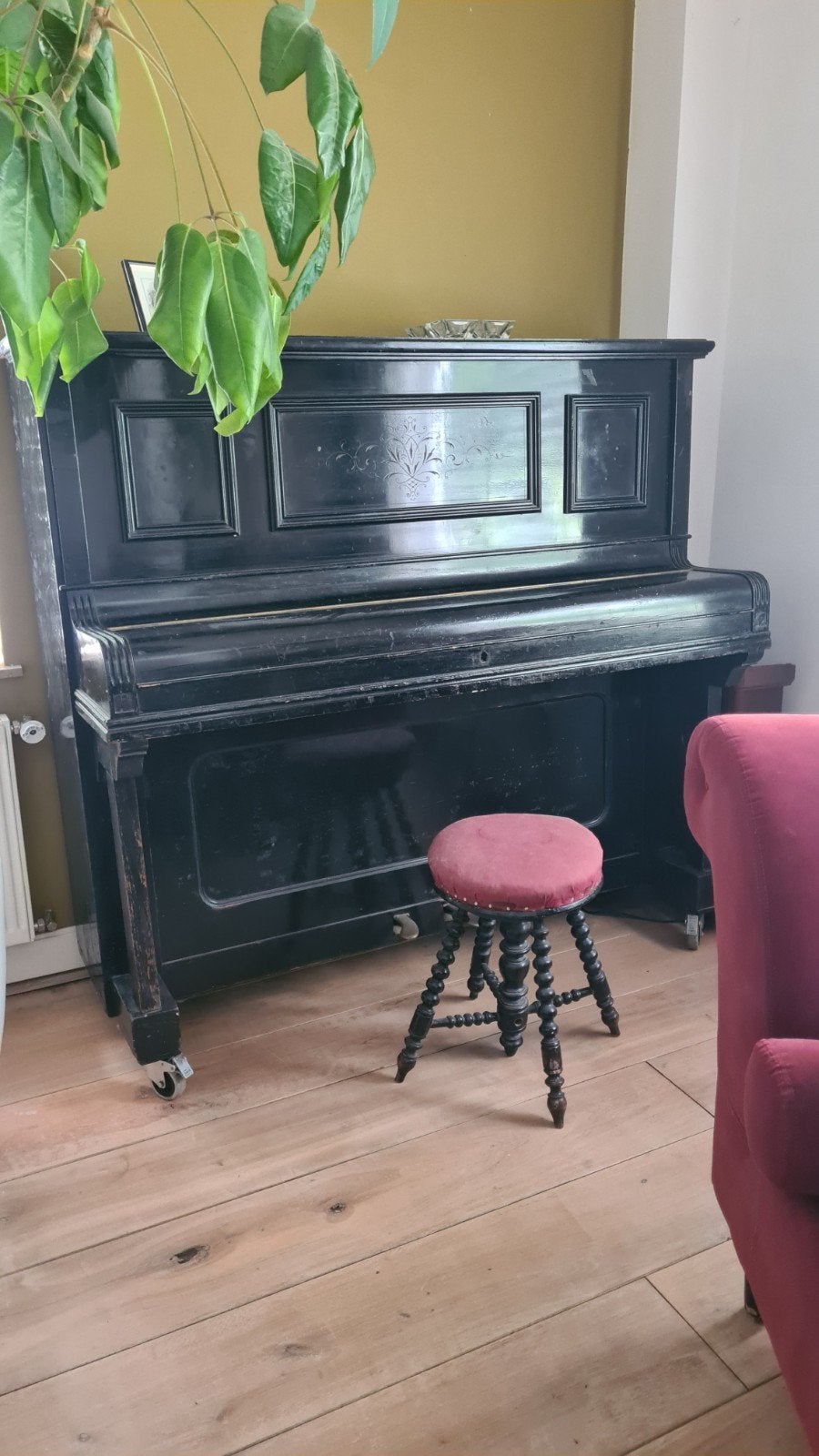 Antieke G.L. Nagel Heilbronn Piano - Zwart, Gebruikt, Muziek en Instrumenten, Piano's, Ophalen, Gebruikt, Zwart, Piano