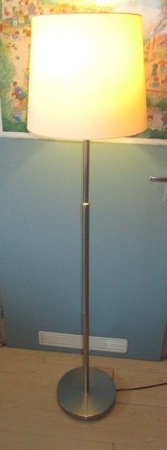 Vintage vloerlamp, Ophalen, Gebruikt, Overige materialen, E27 (groot)