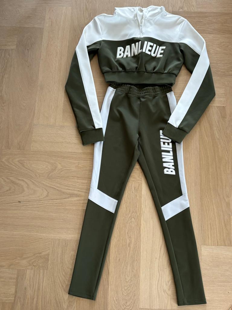 Banlieue Trainingspak - Groen/Wit (Maat XS), Ophalen of Verzenden, Zo goed als nieuw, Maat 34 (XS) of kleiner, Lang