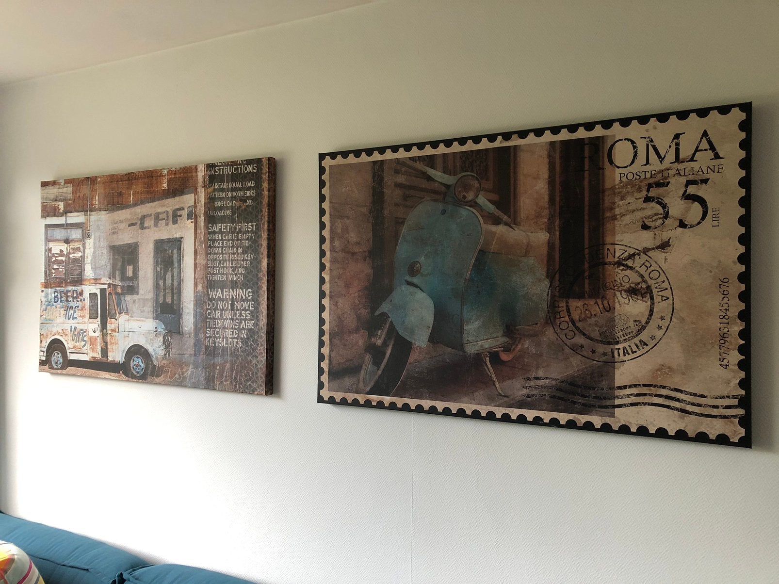 2 canvas schilderijen 80x120 cm, Ophalen