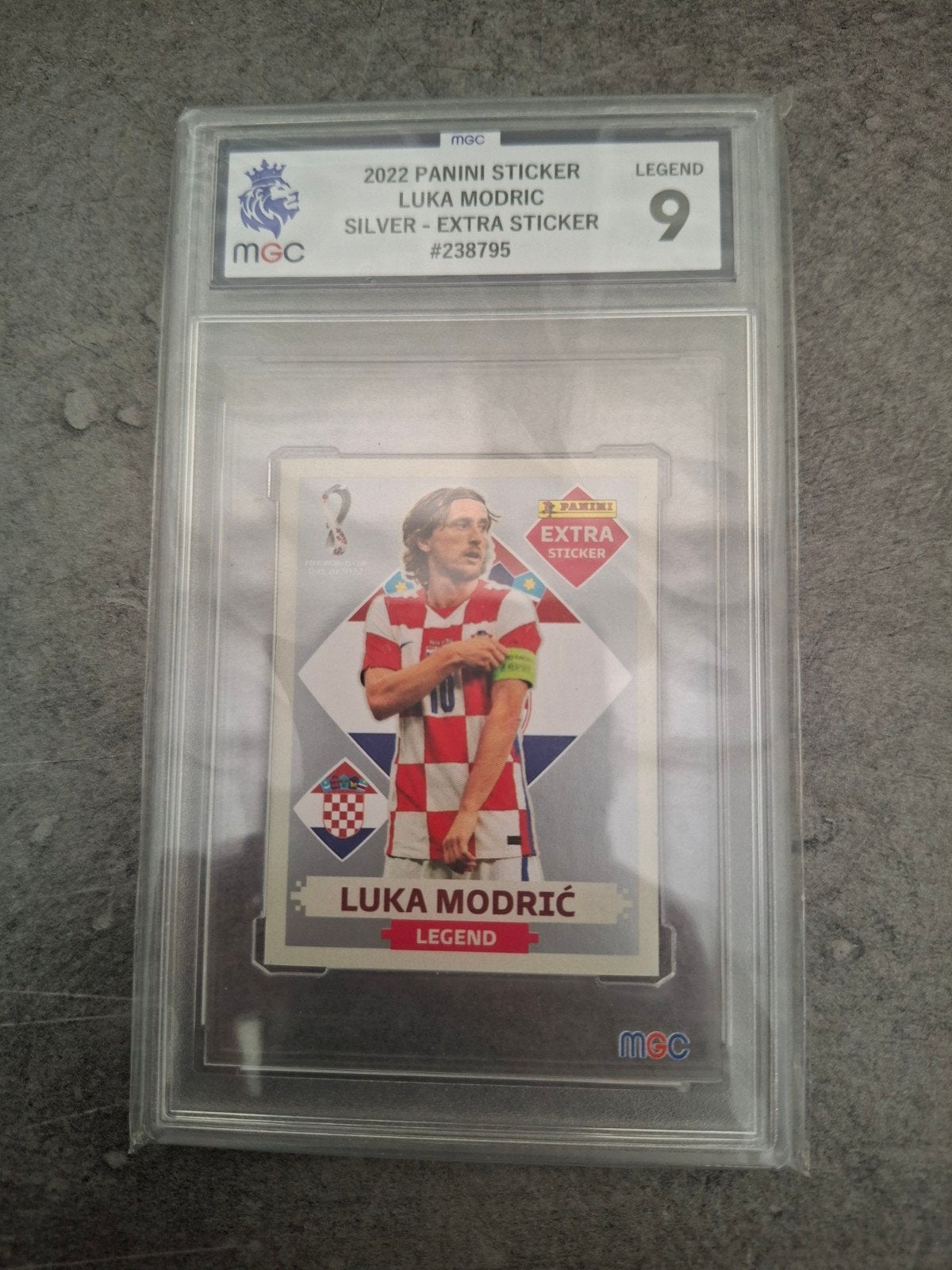 Panini Extra Sticker WK 2022 Qatar. Luka Modric Kroatië., Verzenden, Zo goed als nieuw, Sticker