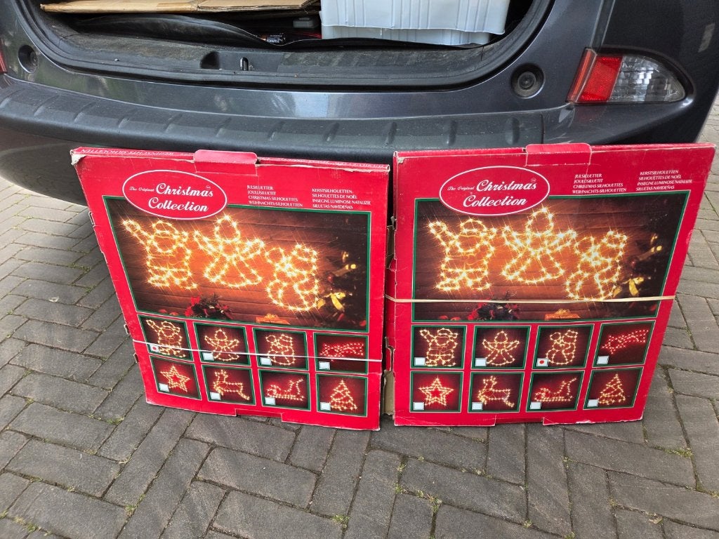 kerstman en sneeuwman  in verlichting - zo goed als nieuw, Diversen, Kerst, Ophalen of Verzenden, Zo goed als nieuw