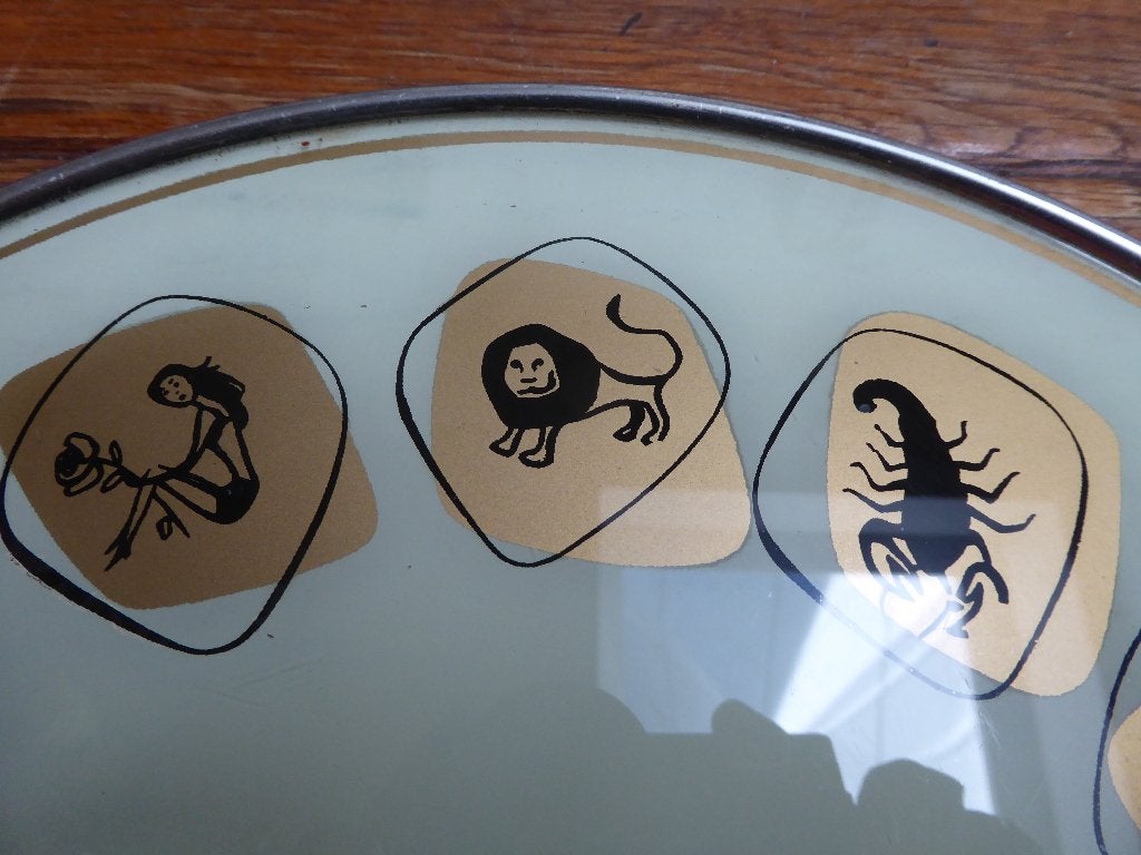 Vintage taartschaal met sterrenbeelden, Ophalen of Verzenden