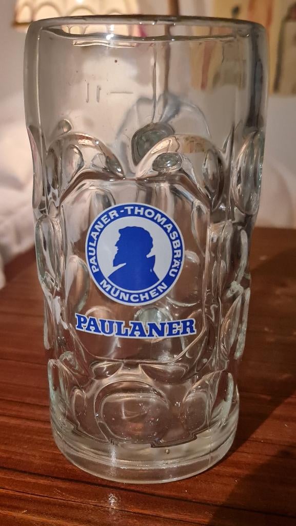 Vintage Paulaner-Thomasbräu München Bierpul, Verzamelen, Biermerken, Zo goed als nieuw, Pul(len), Overige merken, Ophalen of Verzenden