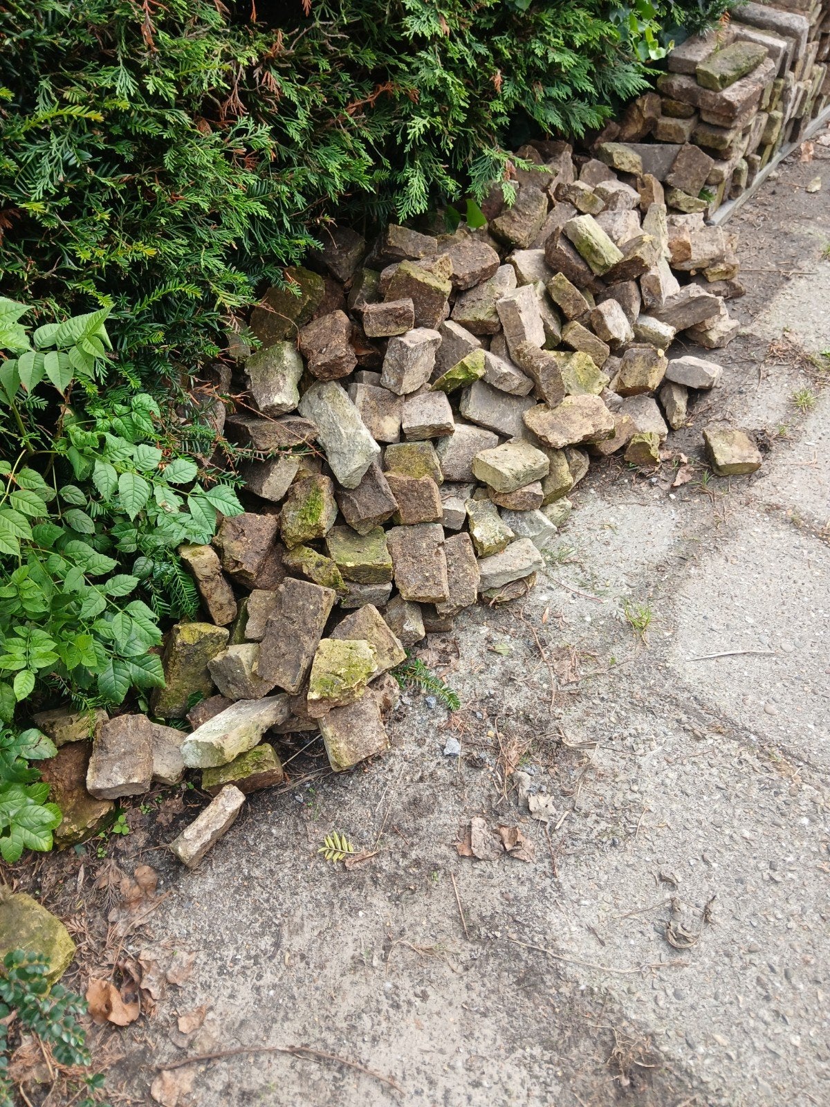 halve boeren geeltjes, Tuin en Terras, Ophalen, Gebruikt, Beton, Klinkers
